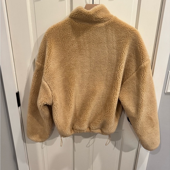 ALO Yoga Tan Sherpa Bomber Jacket - Picture 3 of 5